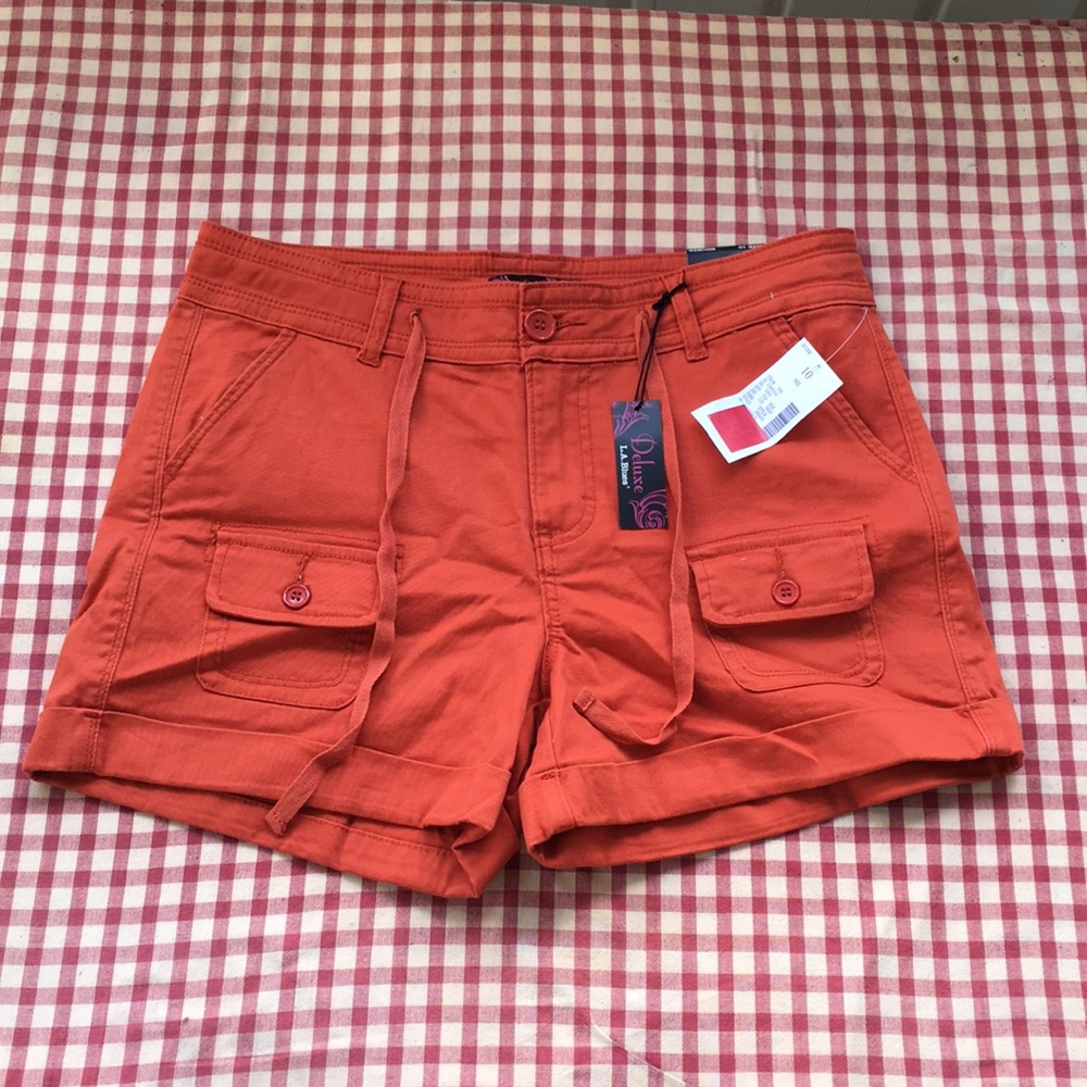 LA Blues Orange Shorts Missy Size 10
